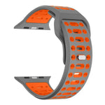 Bracelet de montre sport respirant en silicone bicolore xDfind, pour Apple Watch 46 mm / 49 mm / 45 mm / 44 mm