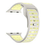 Bracelet de montre sport respirant en silicone bicolore xDfind, pour Apple Watch 46 mm / 49 mm / 45 mm / 44 mm