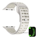 Bracelet de montre sport respirant en silicone bicolore xDfind, pour Apple Watch 46 mm / 49 mm / 45 mm / 44 mm