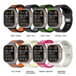 Bracelet de montre sport respirant en silicone bicolore xDfind, pour Apple Watch 46 mm / 49 mm / 45 mm / 44 mm