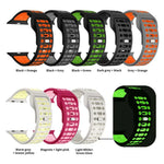 Bracelet de montre sport respirant en silicone bicolore xDfind, pour Apple Watch 46 mm / 49 mm / 45 mm / 44 mm