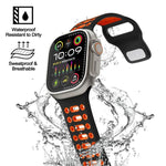 Bracelet de montre sport respirant en silicone bicolore xDfind, pour Apple Watch 46 mm / 49 mm / 45 mm / 44 mm