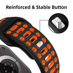 Bracelet de montre sport respirant en silicone bicolore xDfind, pour Apple Watch 46 mm / 49 mm / 45 mm / 44 mm