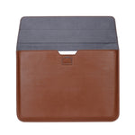 Sac pour ordinateur portable ultra-mince en cuir PU avec fonction de support, pour MacBook Air/Pro 11 pouces, pour MacBook Air/Pro 13 pouces, pour MacBook Air/Pro 15 pouces