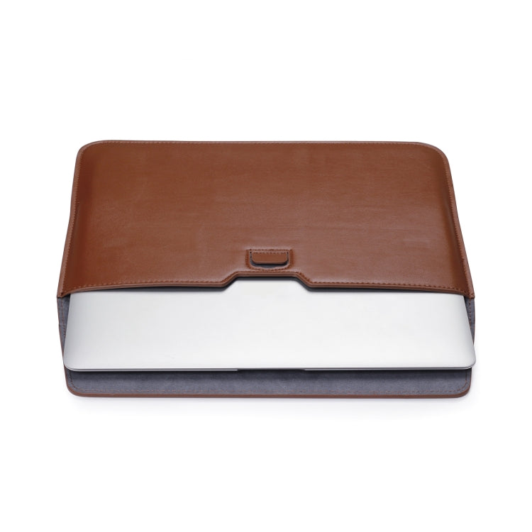 Sac pour ordinateur portable ultra-mince en cuir PU avec fonction de support, pour MacBook Air/Pro 11 pouces, pour MacBook Air/Pro 13 pouces, pour MacBook Air/Pro 15 pouces