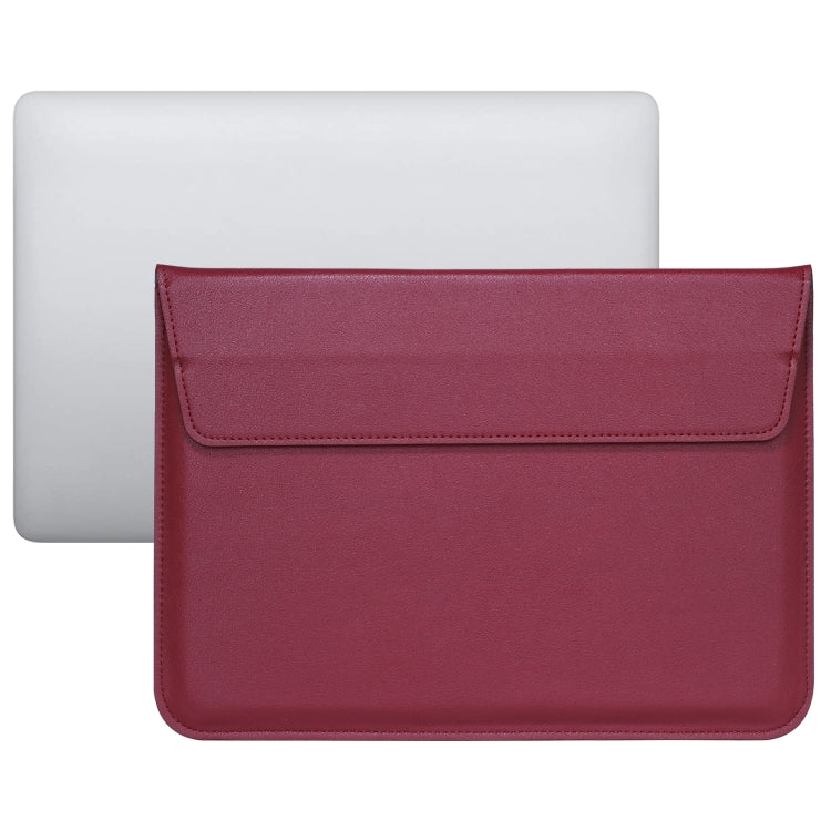 Sac pour ordinateur portable ultra-mince en cuir PU avec fonction de support, pour MacBook Air/Pro 11 pouces, pour MacBook Air/Pro 13 pouces, pour MacBook Air/Pro 15 pouces