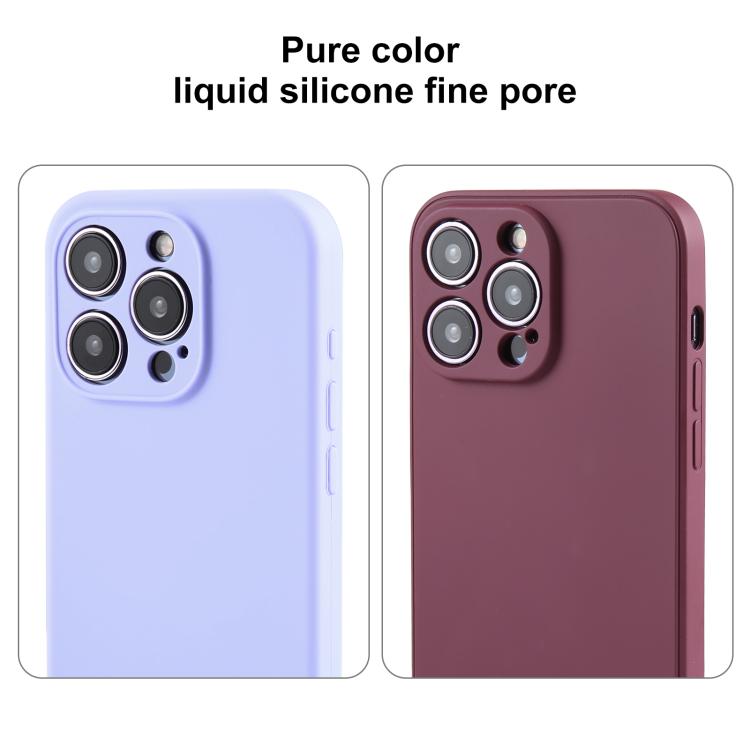 Coque de téléphone en silicone liquide Pure Color Fine Pore, Pour iPhone Air