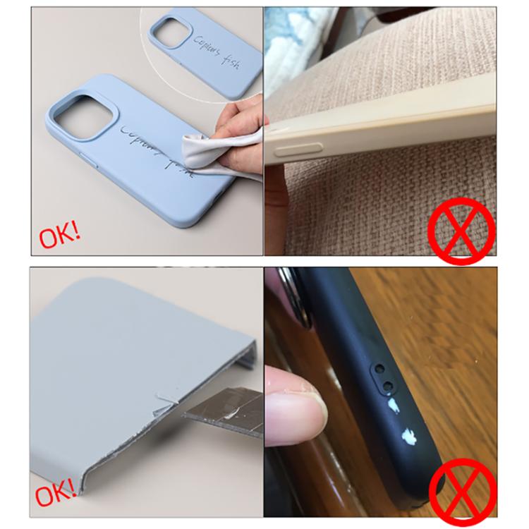 Coque de téléphone en silicone liquide Pure Color Fine Pore, Pour iPhone Air