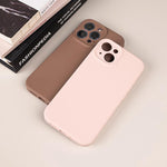 Coque de téléphone en silicone liquide Pure Color Fine Pore, Pour iPhone Air