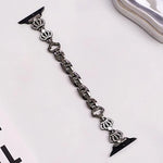 Bracelet de montre xDfind Crown Chain en métal et diamants, compatible avec Apple Watch 42/44/45/46/49 mm et Apple Watch 38/40/41/S11 42 mm.