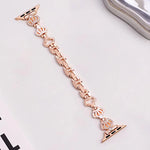Bracelet de montre xDfind Crown Chain en métal et diamants, compatible avec Apple Watch 42/44/45/46/49 mm et Apple Watch 38/40/41/S11 42 mm.