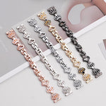 Bracelet de montre xDfind Crown Chain en métal et diamants, compatible avec Apple Watch 42/44/45/46/49 mm et Apple Watch 38/40/41/S11 42 mm.