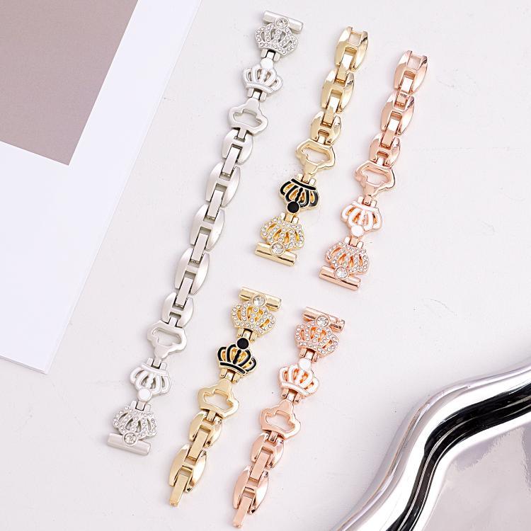 Bracelet de montre xDfind Crown Chain en métal et diamants, compatible avec Apple Watch 42/44/45/46/49 mm et Apple Watch 38/40/41/S11 42 mm.