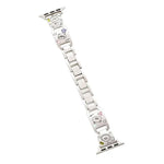 Bracelet de montre xDfind Happy Zoo en métal et diamants, compatible avec Apple Watch 42/44/45/46/49 mm et Apple Watch 38/40/41/S11 42 mm.