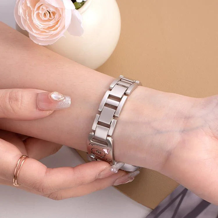 Bracelet de montre xDfind Happy Zoo en métal et diamants, compatible avec Apple Watch 42/44/45/46/49 mm et Apple Watch 38/40/41/S11 42 mm.