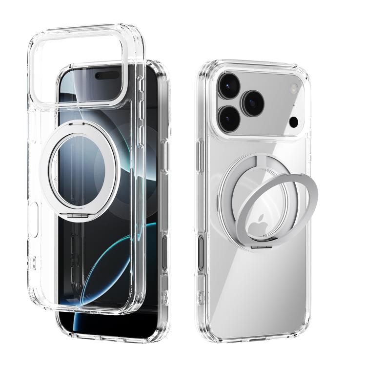 Coque de téléphone transparente ABEEL MagSafe Q-LUCK avec support pivotant, pour iPhone 17 Pro Max, pour iPhone 17 Pro, pour iPhone 17, pour iPhone Air, pour iPhone 16 Pro Max, pour iPhone 16 Pro, pour iPhone 16 Plus, pour iPhone 16