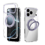 Coque de téléphone transparente ABEEL MagSafe Q-LUCK avec support pivotant, pour iPhone 17 Pro Max, pour iPhone 17 Pro, pour iPhone 17, pour iPhone Air, pour iPhone 16 Pro Max, pour iPhone 16 Pro, pour iPhone 16 Plus, pour iPhone 16