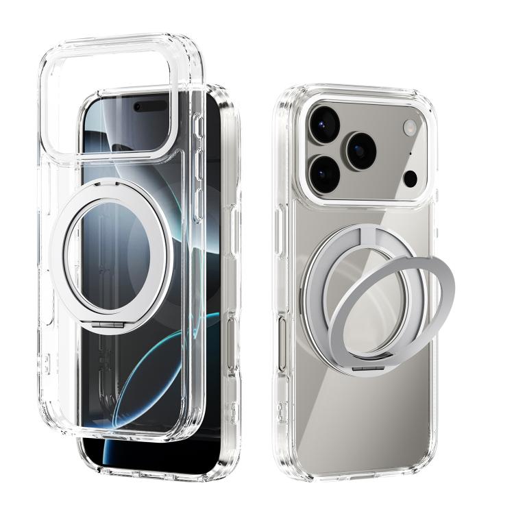 Coque de téléphone transparente ABEEL MagSafe Q-LUCK avec support pivotant, pour iPhone 17 Pro Max, pour iPhone 17 Pro, pour iPhone 17, pour iPhone Air, pour iPhone 16 Pro Max, pour iPhone 16 Pro, pour iPhone 16 Plus, pour iPhone 16