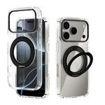 Coque de téléphone transparente ABEEL MagSafe Q-LUCK avec support pivotant, pour iPhone 17 Pro Max, pour iPhone 17 Pro, pour iPhone 17, pour iPhone Air, pour iPhone 16 Pro Max, pour iPhone 16 Pro, pour iPhone 16 Plus, pour iPhone 16