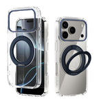 Coque de téléphone transparente ABEEL MagSafe Q-LUCK avec support pivotant, pour iPhone 17 Pro Max, pour iPhone 17 Pro, pour iPhone 17, pour iPhone Air, pour iPhone 16 Pro Max, pour iPhone 16 Pro, pour iPhone 16 Plus, pour iPhone 16