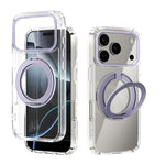 Coque de téléphone transparente ABEEL MagSafe Q-LUCK avec support pivotant, pour iPhone 17 Pro Max, pour iPhone 17 Pro, pour iPhone 17, pour iPhone Air, pour iPhone 16 Pro Max, pour iPhone 16 Pro, pour iPhone 16 Plus, pour iPhone 16