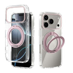 Coque de téléphone transparente ABEEL MagSafe Q-LUCK avec support pivotant, pour iPhone 17 Pro Max, pour iPhone 17 Pro, pour iPhone 17, pour iPhone Air, pour iPhone 16 Pro Max, pour iPhone 16 Pro, pour iPhone 16 Plus, pour iPhone 16