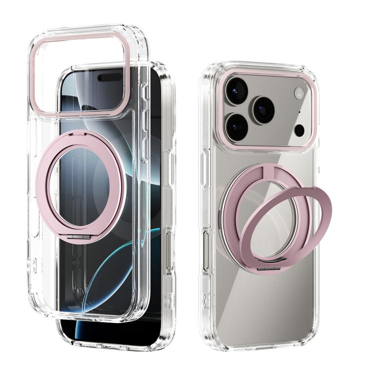Coque de téléphone transparente ABEEL MagSafe Q-LUCK avec support pivotant, pour iPhone 17 Pro Max, pour iPhone 17 Pro, pour iPhone 17, pour iPhone Air, pour iPhone 16 Pro Max, pour iPhone 16 Pro, pour iPhone 16 Plus, pour iPhone 16