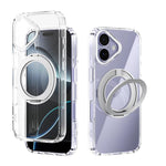 Coque de téléphone transparente ABEEL MagSafe Q-LUCK avec support pivotant, pour iPhone 17 Pro Max, pour iPhone 17 Pro, pour iPhone 17, pour iPhone Air, pour iPhone 16 Pro Max, pour iPhone 16 Pro, pour iPhone 16 Plus, pour iPhone 16