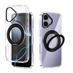 Coque de téléphone transparente ABEEL MagSafe Q-LUCK avec support pivotant, pour iPhone 17 Pro Max, pour iPhone 17 Pro, pour iPhone 17, pour iPhone Air, pour iPhone 16 Pro Max, pour iPhone 16 Pro, pour iPhone 16 Plus, pour iPhone 16