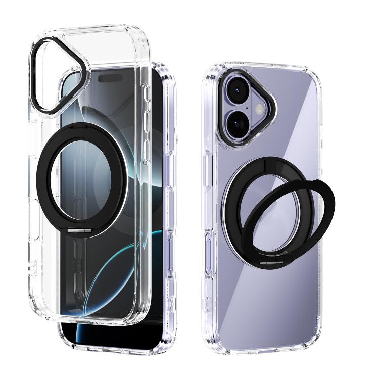 Coque de téléphone transparente ABEEL MagSafe Q-LUCK avec support pivotant, pour iPhone 17 Pro Max, pour iPhone 17 Pro, pour iPhone 17, pour iPhone Air, pour iPhone 16 Pro Max, pour iPhone 16 Pro, pour iPhone 16 Plus, pour iPhone 16
