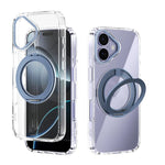 Coque de téléphone transparente ABEEL MagSafe Q-LUCK avec support pivotant, pour iPhone 17 Pro Max, pour iPhone 17 Pro, pour iPhone 17, pour iPhone Air, pour iPhone 16 Pro Max, pour iPhone 16 Pro, pour iPhone 16 Plus, pour iPhone 16