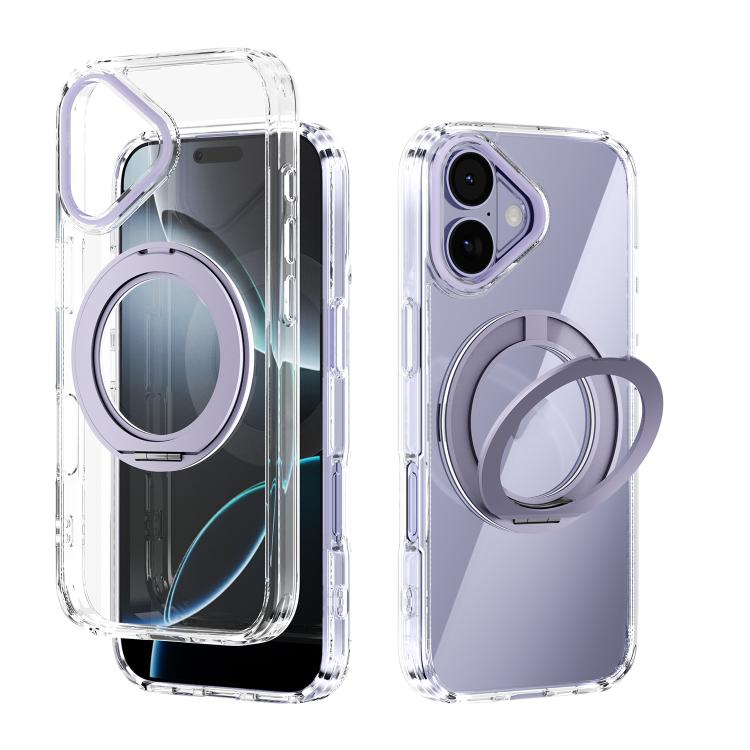 Coque de téléphone transparente ABEEL MagSafe Q-LUCK avec support pivotant, pour iPhone 17 Pro Max, pour iPhone 17 Pro, pour iPhone 17, pour iPhone Air, pour iPhone 16 Pro Max, pour iPhone 16 Pro, pour iPhone 16 Plus, pour iPhone 16