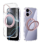 Coque de téléphone transparente ABEEL MagSafe Q-LUCK avec support pivotant, pour iPhone 17 Pro Max, pour iPhone 17 Pro, pour iPhone 17, pour iPhone Air, pour iPhone 16 Pro Max, pour iPhone 16 Pro, pour iPhone 16 Plus, pour iPhone 16