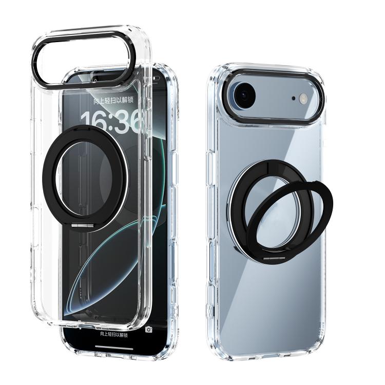 Coque de téléphone transparente ABEEL MagSafe Q-LUCK avec support pivotant, pour iPhone 17 Pro Max, pour iPhone 17 Pro, pour iPhone 17, pour iPhone Air, pour iPhone 16 Pro Max, pour iPhone 16 Pro, pour iPhone 16 Plus, pour iPhone 16
