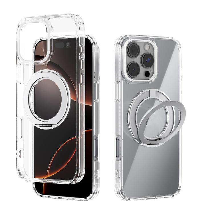 Coque de téléphone transparente ABEEL MagSafe Q-LUCK avec support pivotant, pour iPhone 17 Pro Max, pour iPhone 17 Pro, pour iPhone 17, pour iPhone Air, pour iPhone 16 Pro Max, pour iPhone 16 Pro, pour iPhone 16 Plus, pour iPhone 16