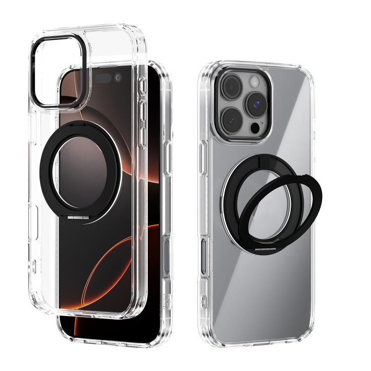 Coque de téléphone transparente ABEEL MagSafe Q-LUCK avec support pivotant, pour iPhone 17 Pro Max, pour iPhone 17 Pro, pour iPhone 17, pour iPhone Air, pour iPhone 16 Pro Max, pour iPhone 16 Pro, pour iPhone 16 Plus, pour iPhone 16
