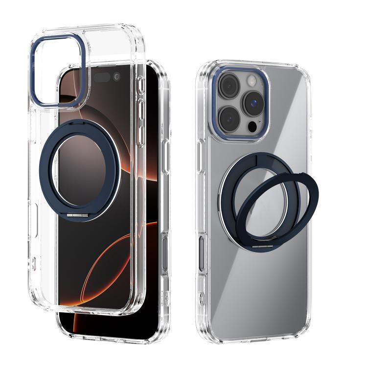 Coque de téléphone transparente ABEEL MagSafe Q-LUCK avec support pivotant, pour iPhone 17 Pro Max, pour iPhone 17 Pro, pour iPhone 17, pour iPhone Air, pour iPhone 16 Pro Max, pour iPhone 16 Pro, pour iPhone 16 Plus, pour iPhone 16