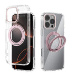 Coque de téléphone transparente ABEEL MagSafe Q-LUCK avec support pivotant, pour iPhone 17 Pro Max, pour iPhone 17 Pro, pour iPhone 17, pour iPhone Air, pour iPhone 16 Pro Max, pour iPhone 16 Pro, pour iPhone 16 Plus, pour iPhone 16