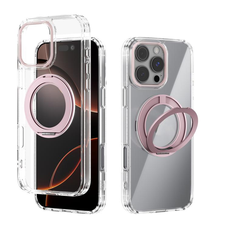 Coque de téléphone transparente ABEEL MagSafe Q-LUCK avec support pivotant, pour iPhone 17 Pro Max, pour iPhone 17 Pro, pour iPhone 17, pour iPhone Air, pour iPhone 16 Pro Max, pour iPhone 16 Pro, pour iPhone 16 Plus, pour iPhone 16
