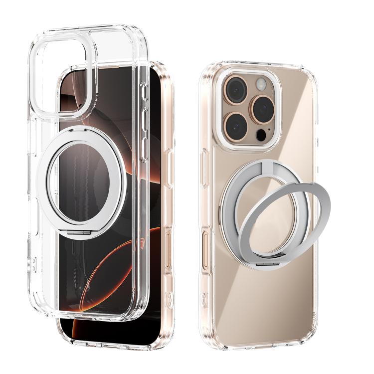 Coque de téléphone transparente ABEEL MagSafe Q-LUCK avec support pivotant, pour iPhone 17 Pro Max, pour iPhone 17 Pro, pour iPhone 17, pour iPhone Air, pour iPhone 16 Pro Max, pour iPhone 16 Pro, pour iPhone 16 Plus, pour iPhone 16
