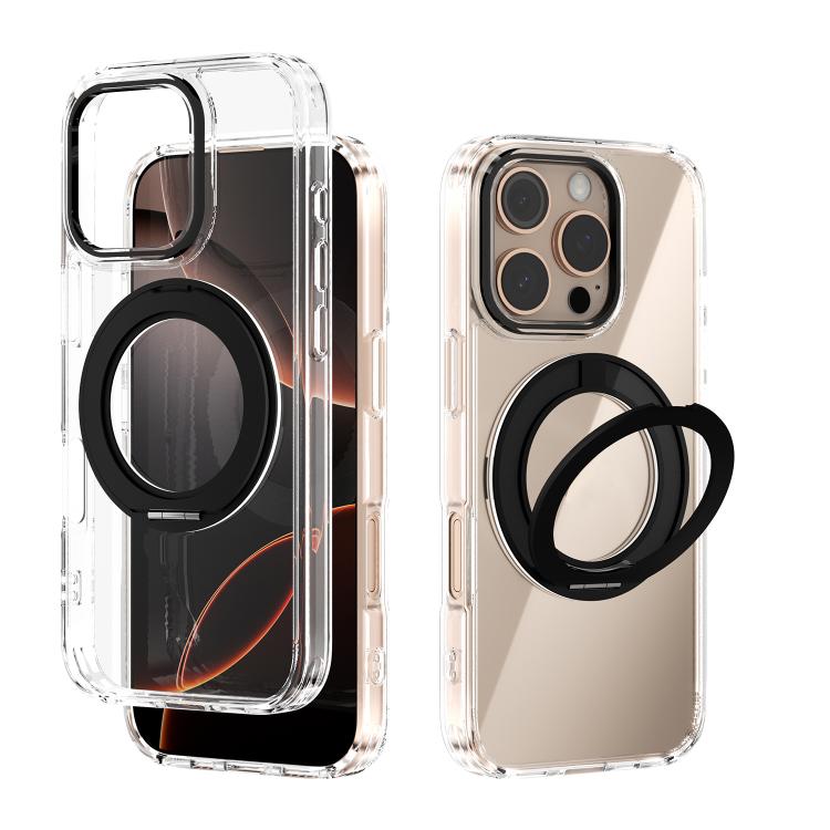 Coque de téléphone transparente ABEEL MagSafe Q-LUCK avec support pivotant, pour iPhone 17 Pro Max, pour iPhone 17 Pro, pour iPhone 17, pour iPhone Air, pour iPhone 16 Pro Max, pour iPhone 16 Pro, pour iPhone 16 Plus, pour iPhone 16