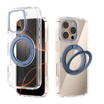 Coque de téléphone transparente ABEEL MagSafe Q-LUCK avec support pivotant, pour iPhone 17 Pro Max, pour iPhone 17 Pro, pour iPhone 17, pour iPhone Air, pour iPhone 16 Pro Max, pour iPhone 16 Pro, pour iPhone 16 Plus, pour iPhone 16