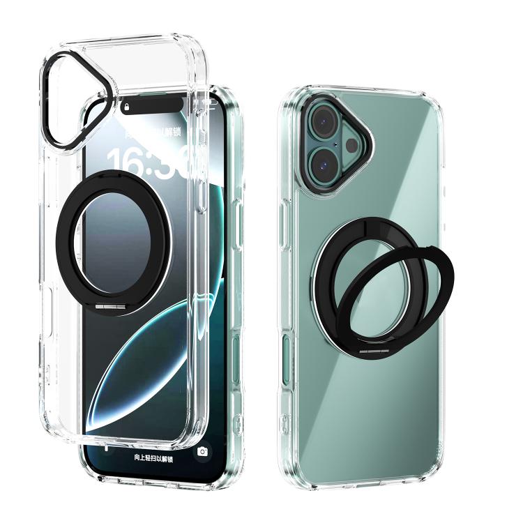 Coque de téléphone transparente ABEEL MagSafe Q-LUCK avec support pivotant, pour iPhone 17 Pro Max, pour iPhone 17 Pro, pour iPhone 17, pour iPhone Air, pour iPhone 16 Pro Max, pour iPhone 16 Pro, pour iPhone 16 Plus, pour iPhone 16