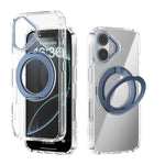 Coque de téléphone transparente ABEEL MagSafe Q-LUCK avec support pivotant, pour iPhone 17 Pro Max, pour iPhone 17 Pro, pour iPhone 17, pour iPhone Air, pour iPhone 16 Pro Max, pour iPhone 16 Pro, pour iPhone 16 Plus, pour iPhone 16