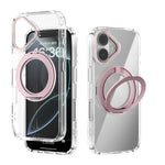 Coque de téléphone transparente ABEEL MagSafe Q-LUCK avec support pivotant, pour iPhone 17 Pro Max, pour iPhone 17 Pro, pour iPhone 17, pour iPhone Air, pour iPhone 16 Pro Max, pour iPhone 16 Pro, pour iPhone 16 Plus, pour iPhone 16