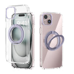 Coque de téléphone transparente ABEEL MagSafe Q-LUCK avec support pivotant, pour iPhone 15 Pro Max, pour iPhone 15 Pro, pour iPhone 15 Plus, pour iPhone 15, pour iPhone 14 Plus, pour iPhone 14, pour iPhone 14 Pro, pour iPhone 14 Pro Max