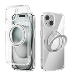Coque de téléphone transparente ABEEL MagSafe Q-LUCK avec support pivotant, pour iPhone 15 Pro Max, pour iPhone 15 Pro, pour iPhone 15 Plus, pour iPhone 15, pour iPhone 14 Plus, pour iPhone 14, pour iPhone 14 Pro, pour iPhone 14 Pro Max