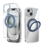 Coque de téléphone transparente ABEEL MagSafe Q-LUCK avec support pivotant, pour iPhone 15 Pro Max, pour iPhone 15 Pro, pour iPhone 15 Plus, pour iPhone 15, pour iPhone 14 Plus, pour iPhone 14, pour iPhone 14 Pro, pour iPhone 14 Pro Max
