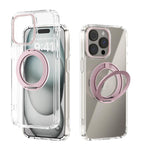 Coque de téléphone transparente ABEEL MagSafe Q-LUCK avec support pivotant, pour iPhone 15 Pro Max, pour iPhone 15 Pro, pour iPhone 15 Plus, pour iPhone 15, pour iPhone 14 Plus, pour iPhone 14, pour iPhone 14 Pro, pour iPhone 14 Pro Max