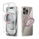 Coque de téléphone transparente ABEEL MagSafe Q-LUCK avec support pivotant, pour iPhone 15 Pro Max, pour iPhone 15 Pro, pour iPhone 15 Plus, pour iPhone 15, pour iPhone 14 Plus, pour iPhone 14, pour iPhone 14 Pro, pour iPhone 14 Pro Max